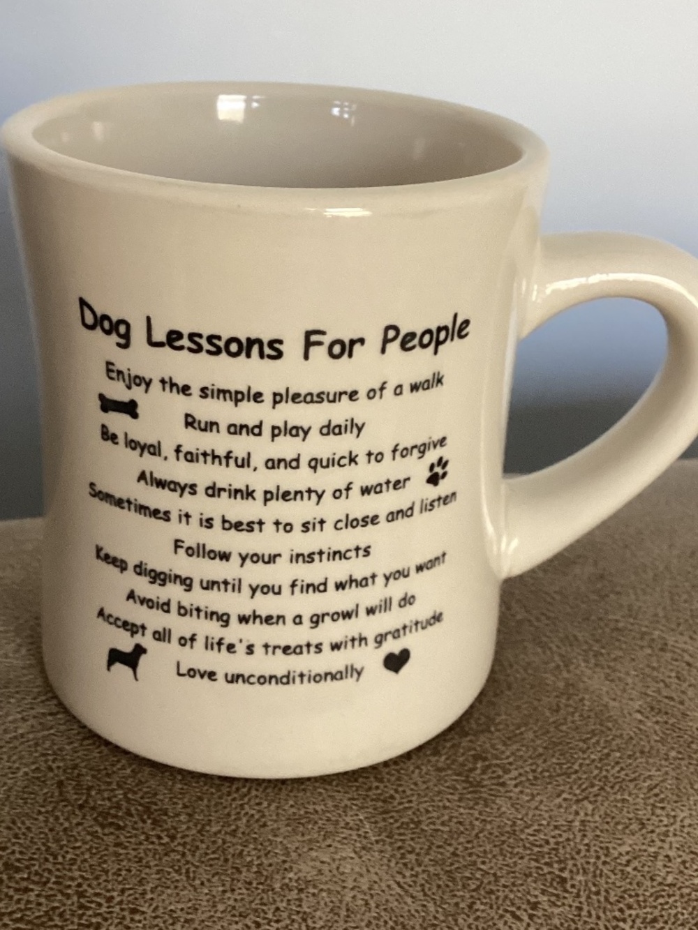 Diner Mug - Dog Lessons for People   CUTE